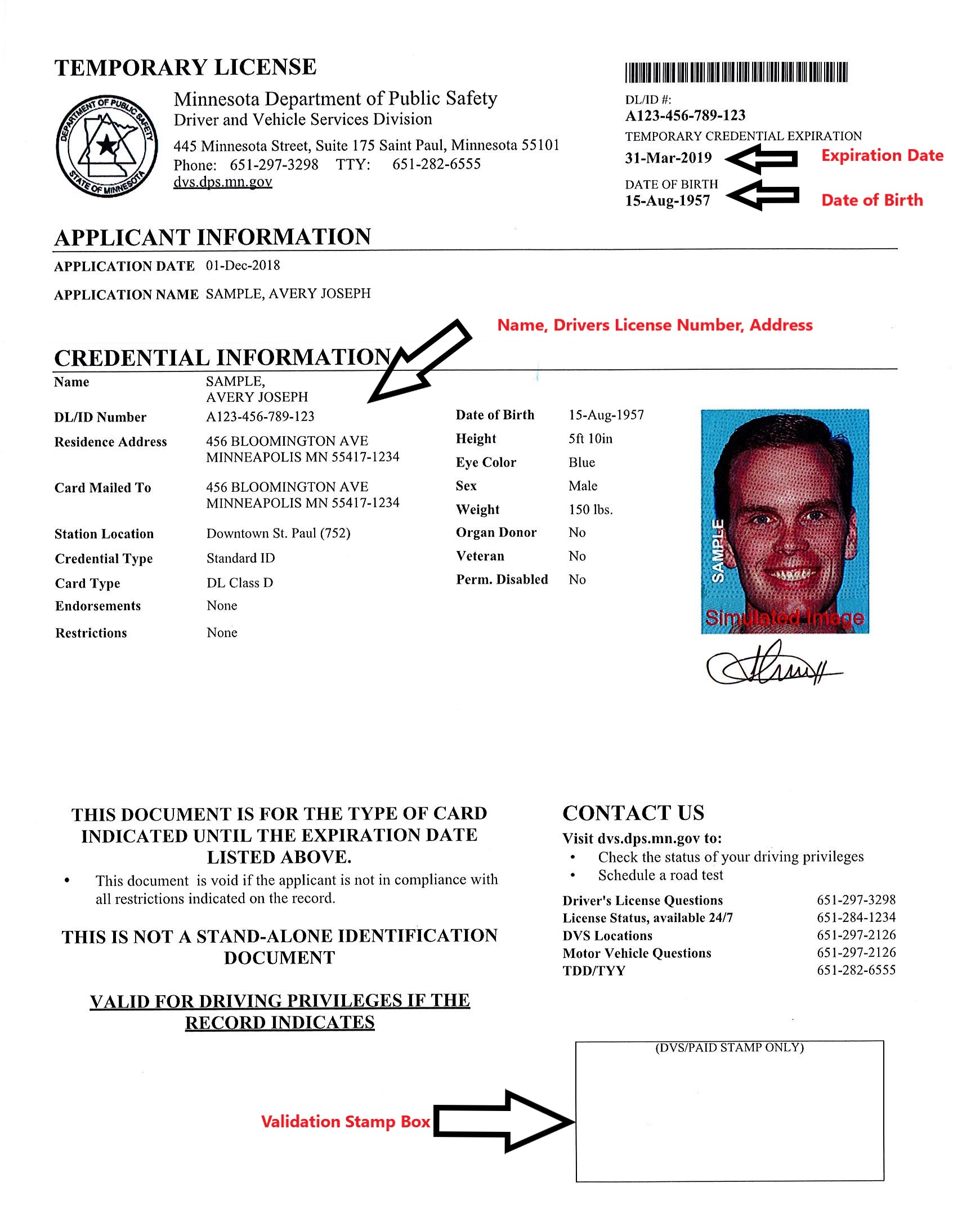 fake missouri temporary drivers license template