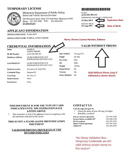 New Temporary Driver's Licenses